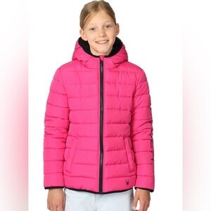 Spyder Girls Kids Sherpa Lined Puffer Jacket Pink 14/16